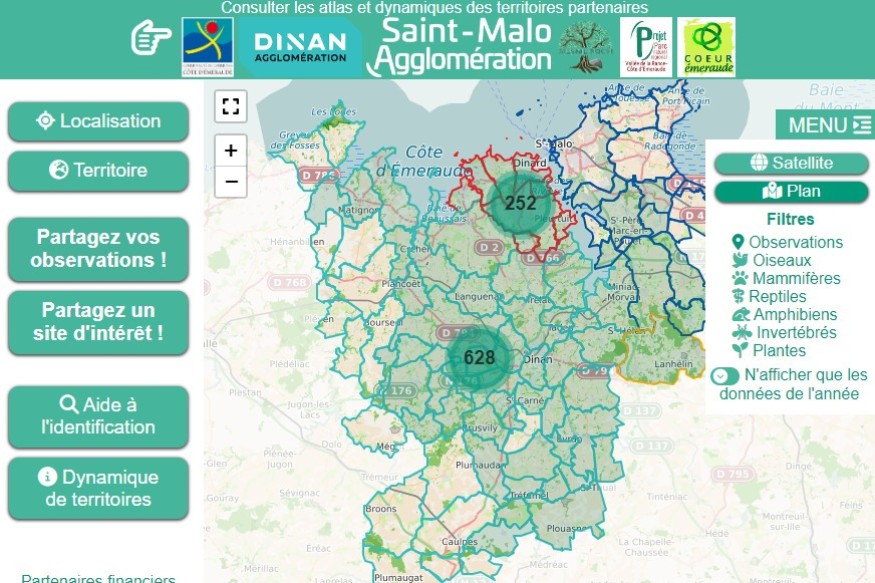 Atlas Biodiversité : un portail internet en temps réel de la Vallée de la Rance-Côte d'Emeraude